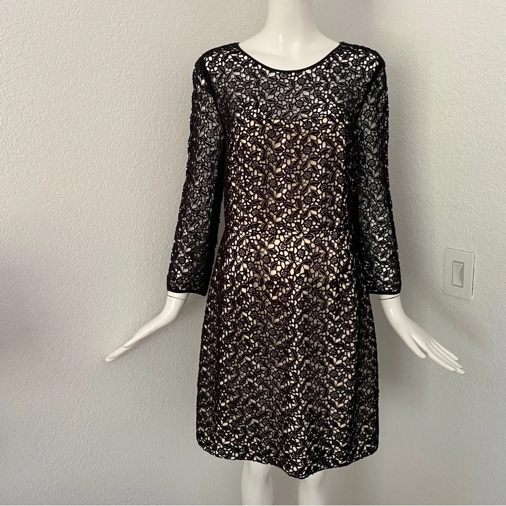 J. Crew collection black lace dress